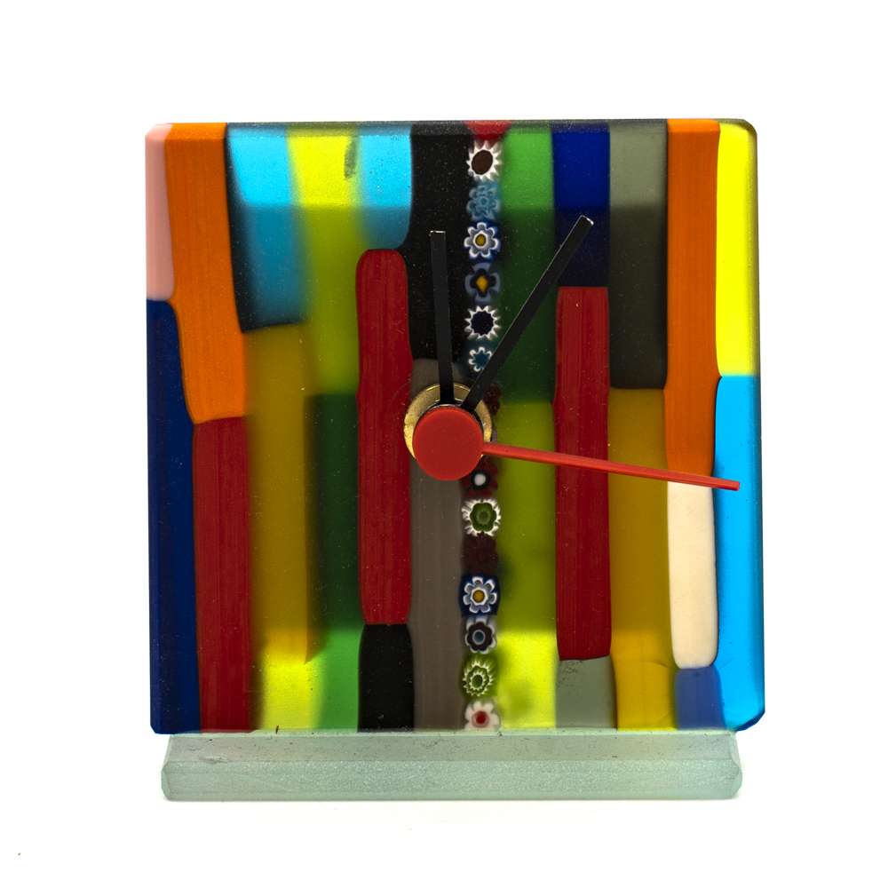 square table clock 9x9 cm