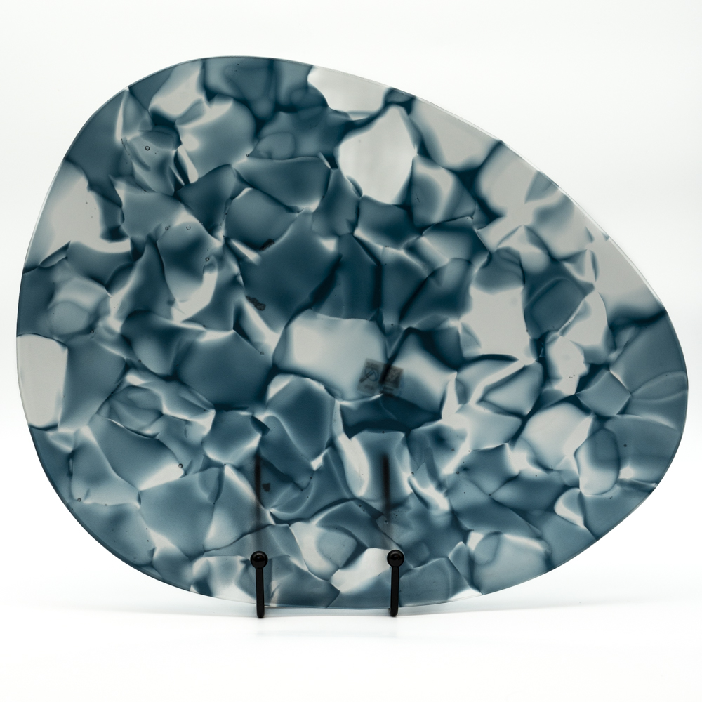 very big  round abstract plate